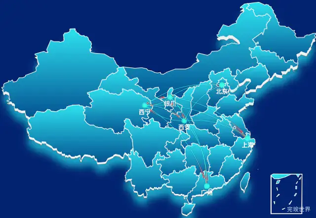 echarts 中国地图飞线图效果实例